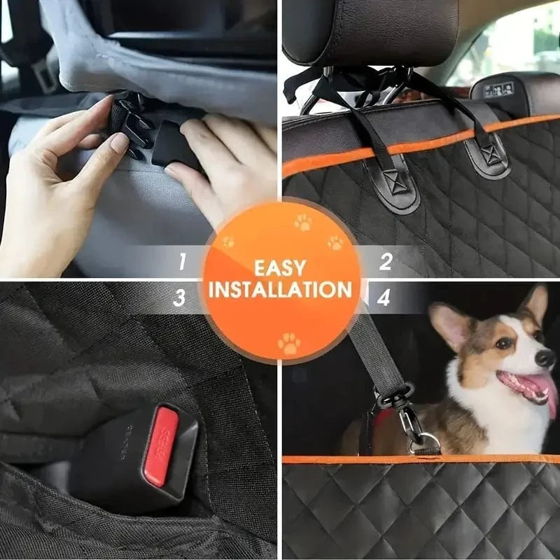 FluffyPaw 100% Waterproof Dog Car Seat Cover – Scratch Proof & Nonslip