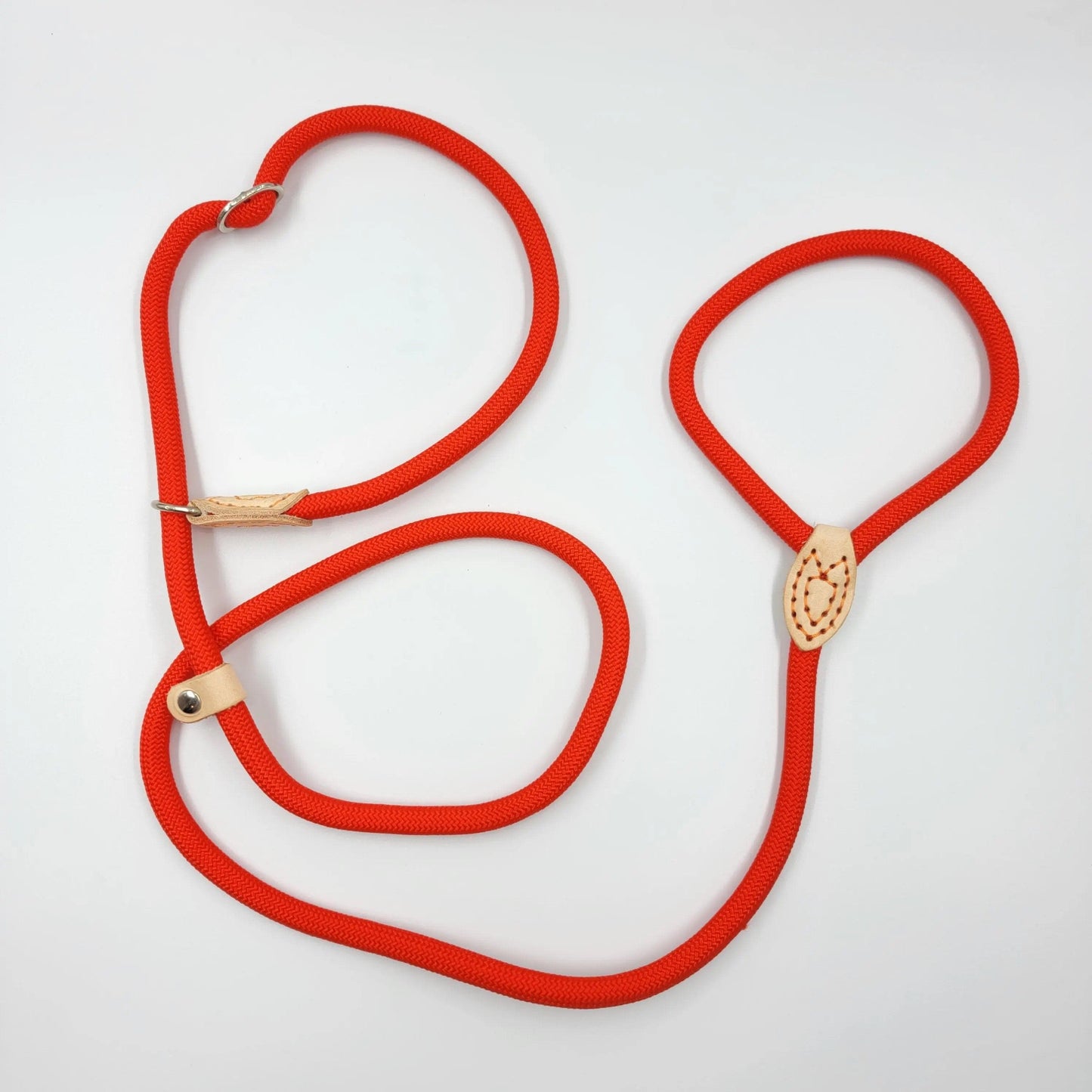 FluffyPaw 4 Ft. Quick Slide P-style Dog Leash Red