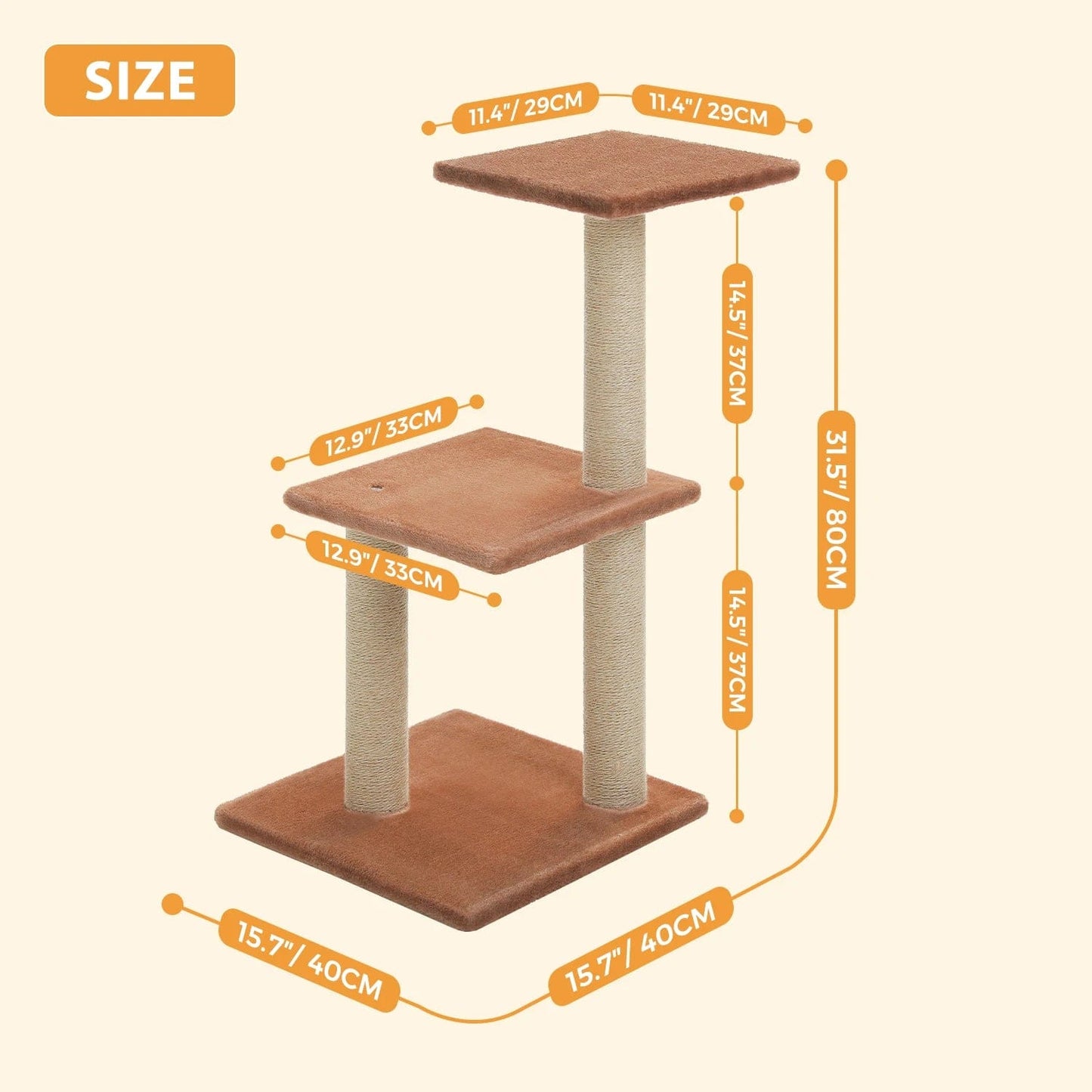 FluffyPaw Cat Tree Cat Tower for Indoor Cats 2 Styles Cat Activity Tree with Cat Scratching Posts Big Hammock and Removable Top Perch Grey