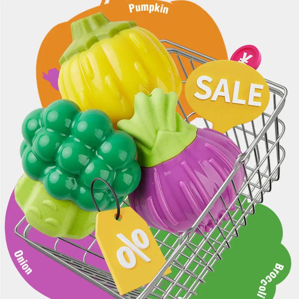 FluffyPaw Cute Veggie Squeaky Dog Chew Toy