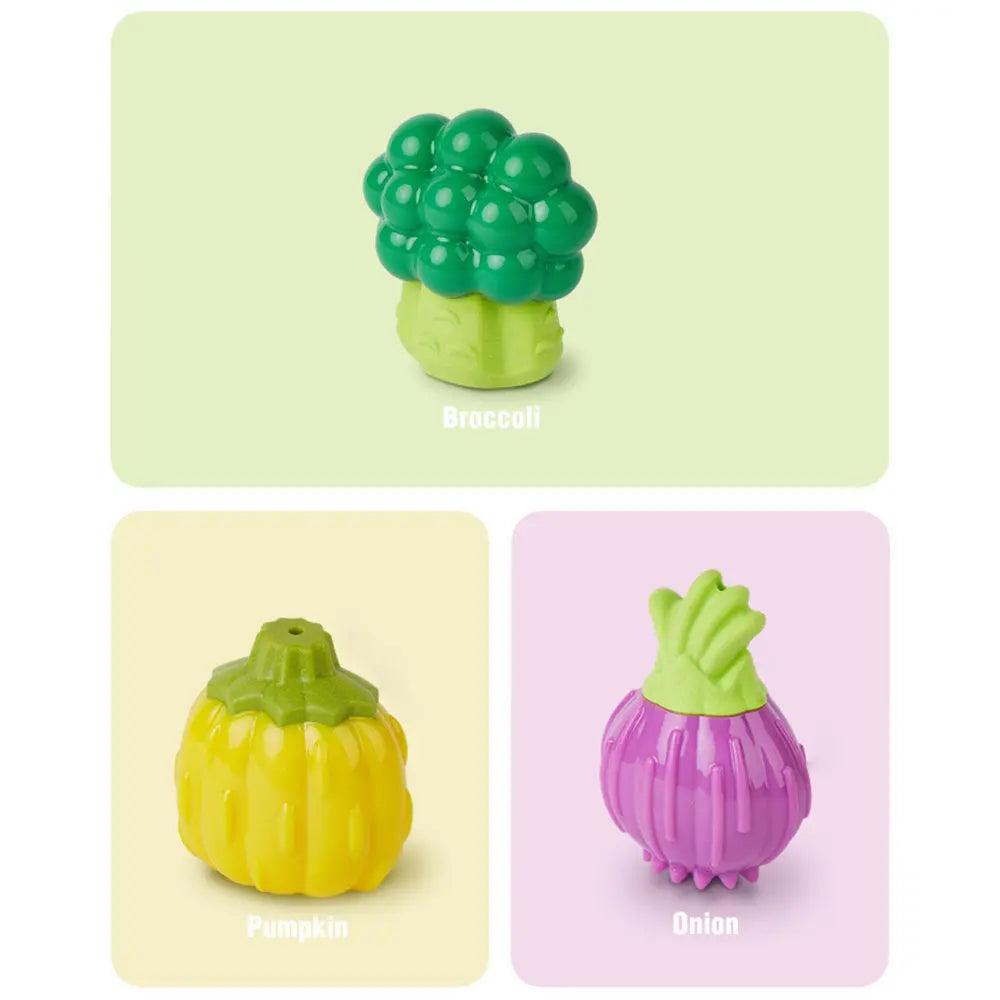 FluffyPaw Cute Veggie Squeaky Dog Chew Toy