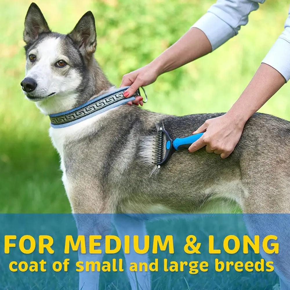 FluffyPaw Dog DeShedding Grooming Brush