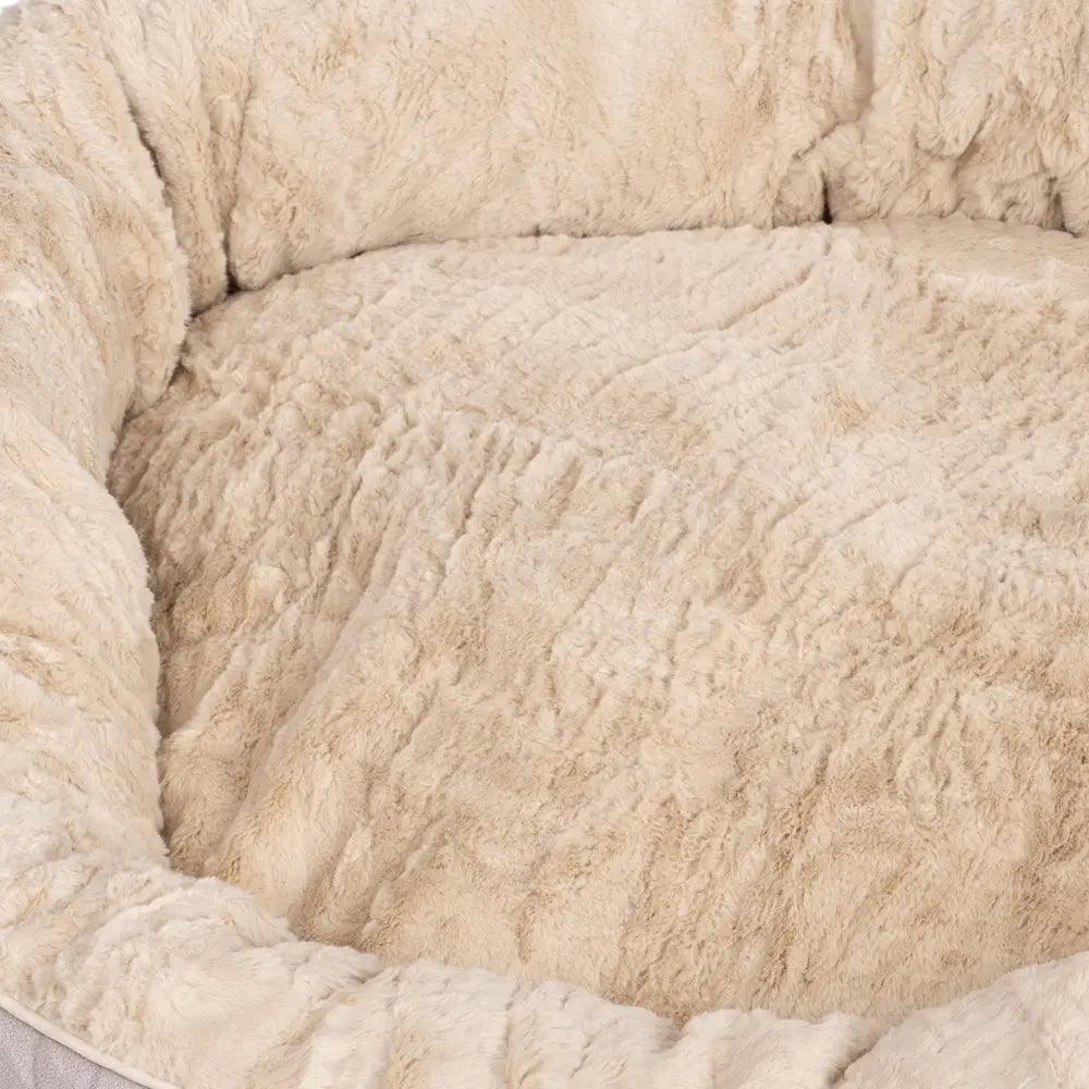 FluffyPaw Donut Plush Warm Pet Bed