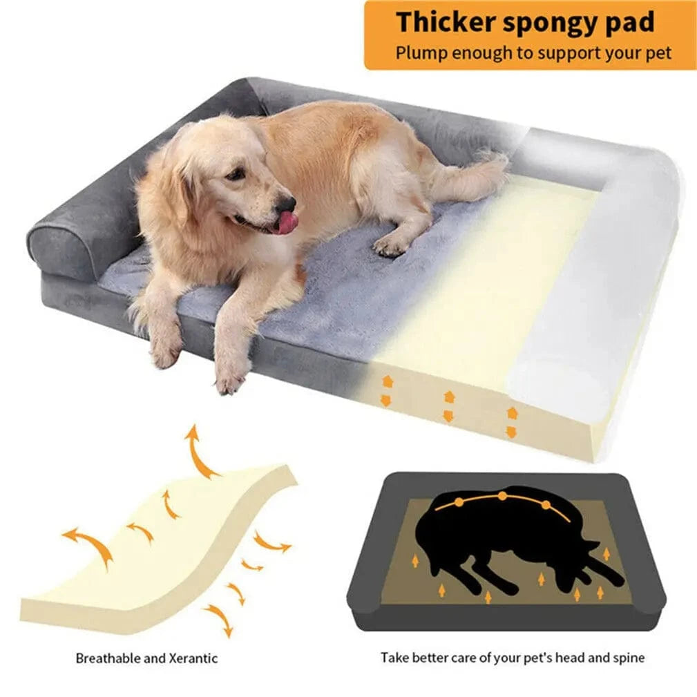 FluffyPaw Extra Large Orthopedic Dog Bed – Washable Foam Mattress