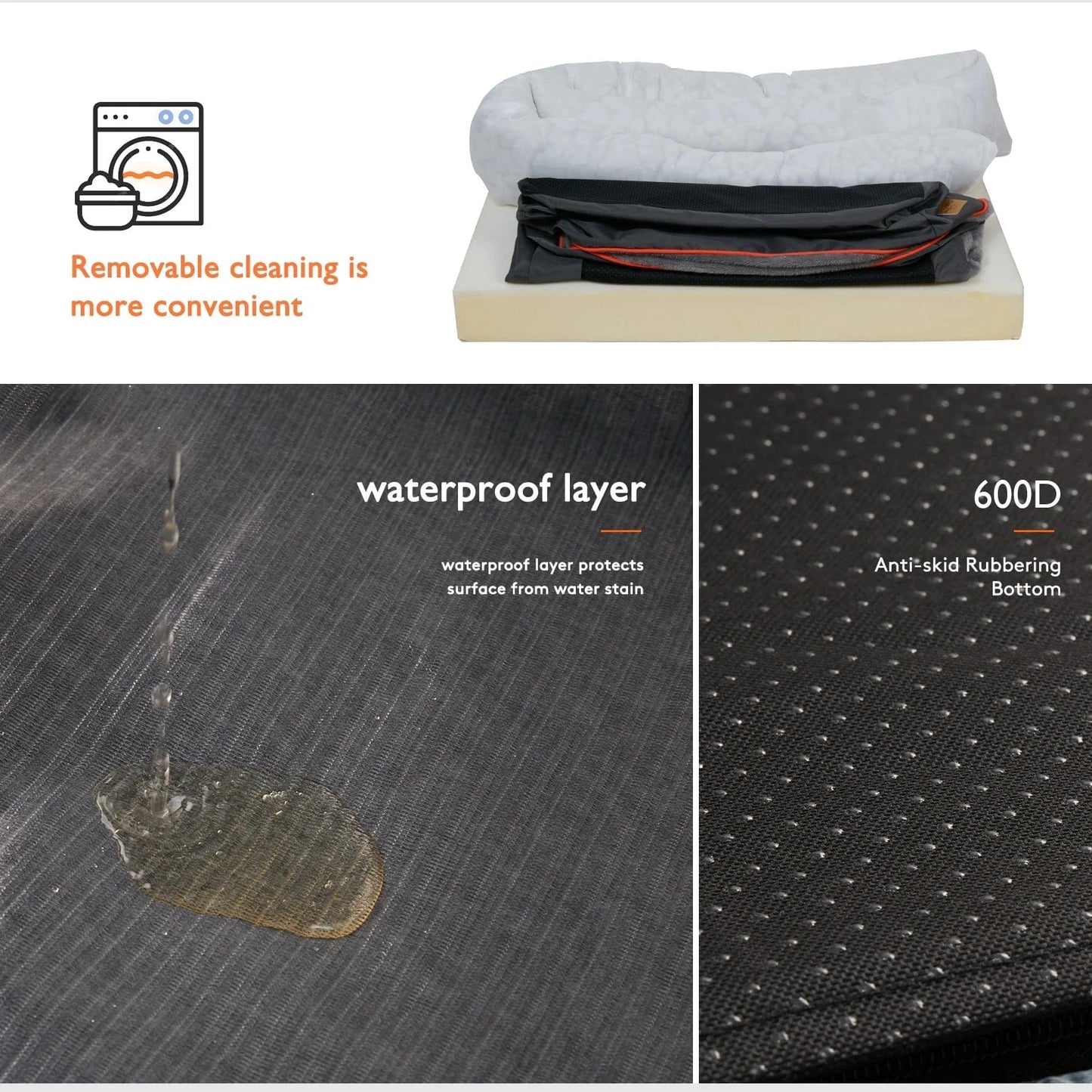 FluffyPaw Jumbo Orthopedic Memory Foam Dog Bed – Bolstered & Waterproof