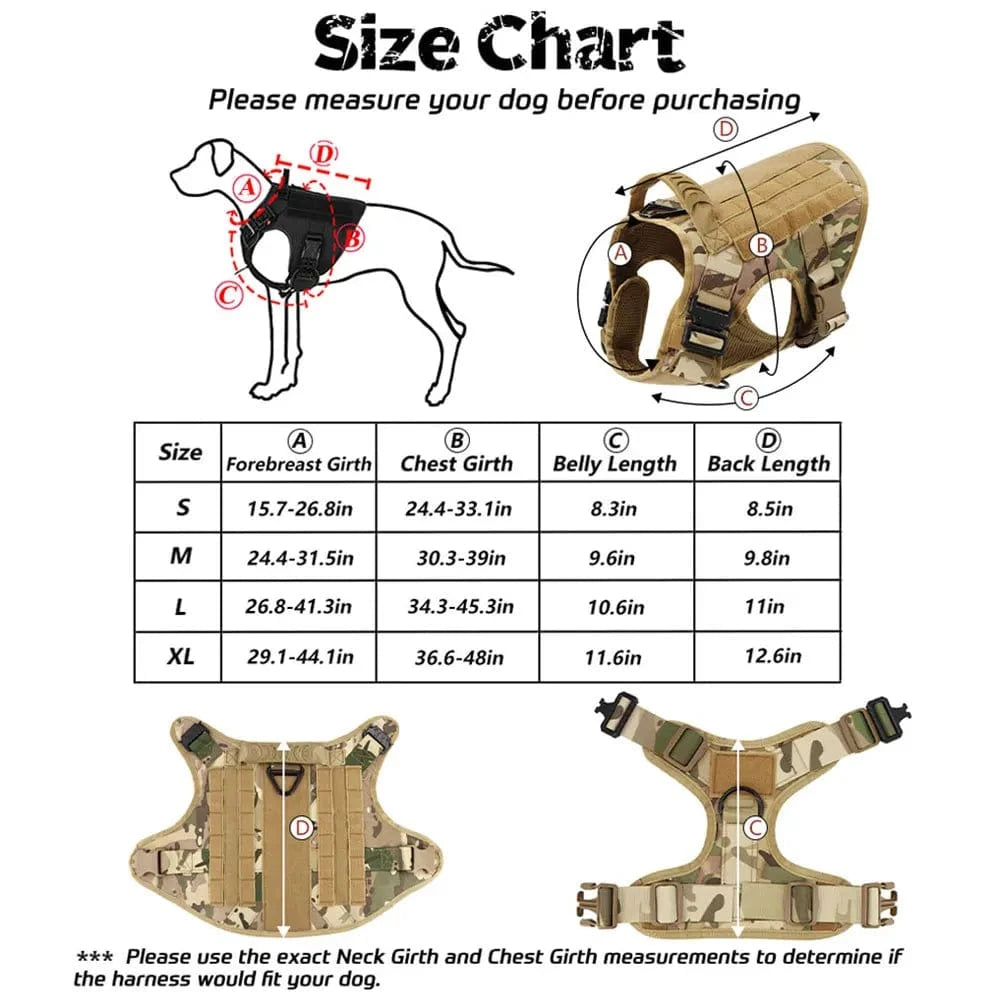 FluffyPaw Large Dog Harness and Leash Set for Medium & Large Dogs