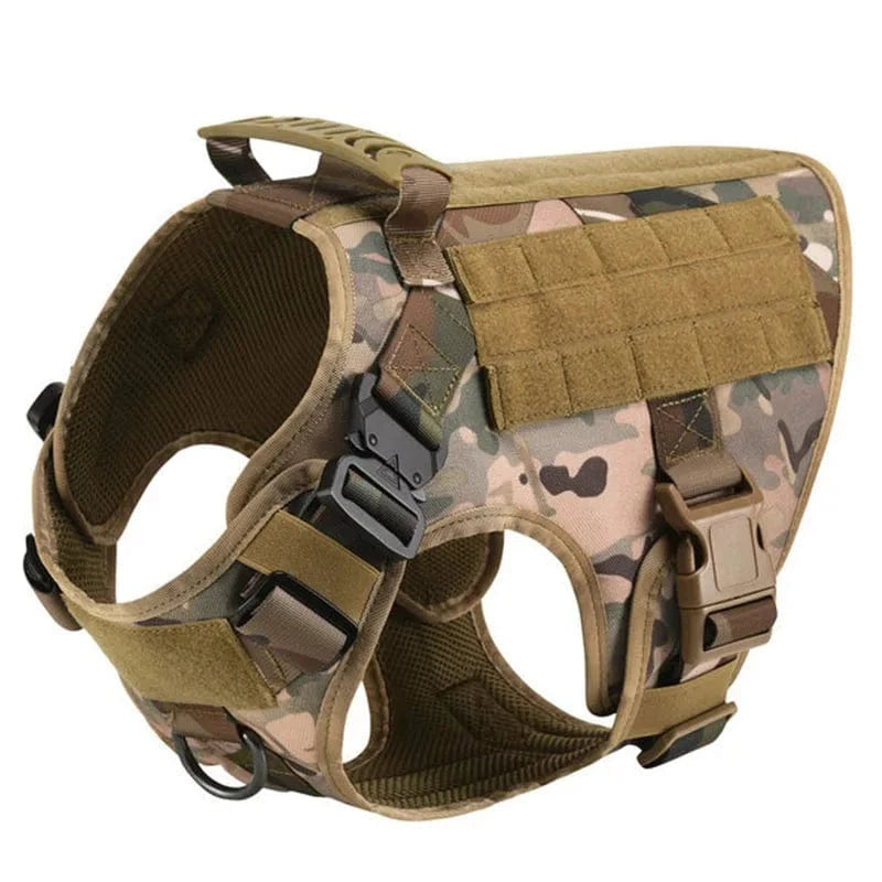 FluffyPaw Large Dog Harness and Leash Set for Medium & Large Dogs Camouflage Harness / S