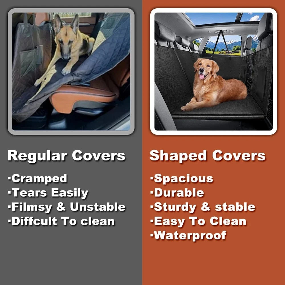 FluffyPaw Waterproof Dog Car Seat Cover – Rear Seat Protector