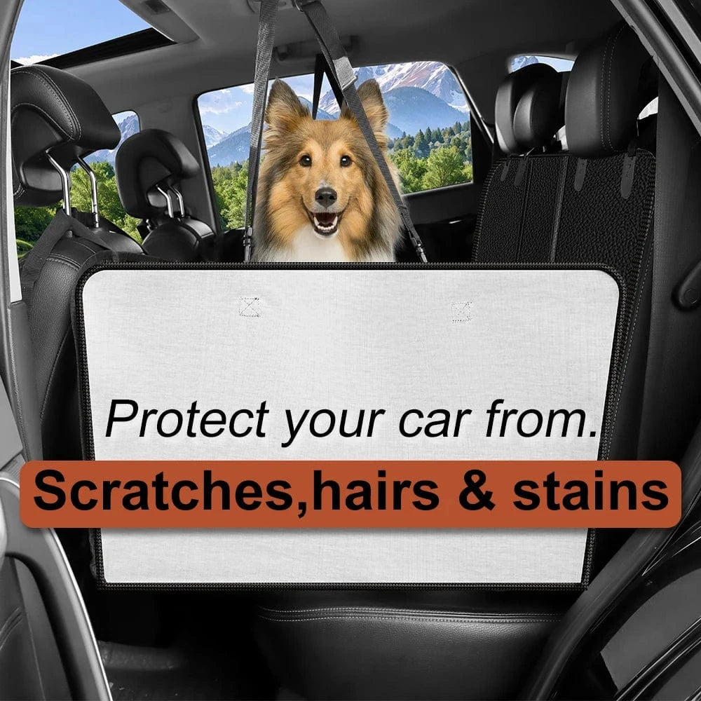 FluffyPaw Waterproof Dog Car Seat Cover – Rear Seat Protector