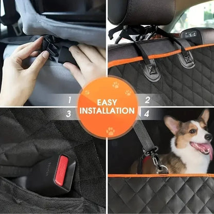 FluffyPaw 100% Waterproof Dog Car Seat Cover – Scratch Proof & Nonslip