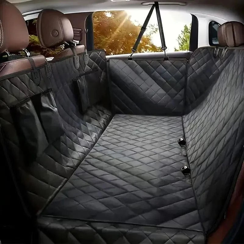 FluffyPaw 100% Waterproof Dog Car Seat Cover – Scratch Proof & Nonslip Black