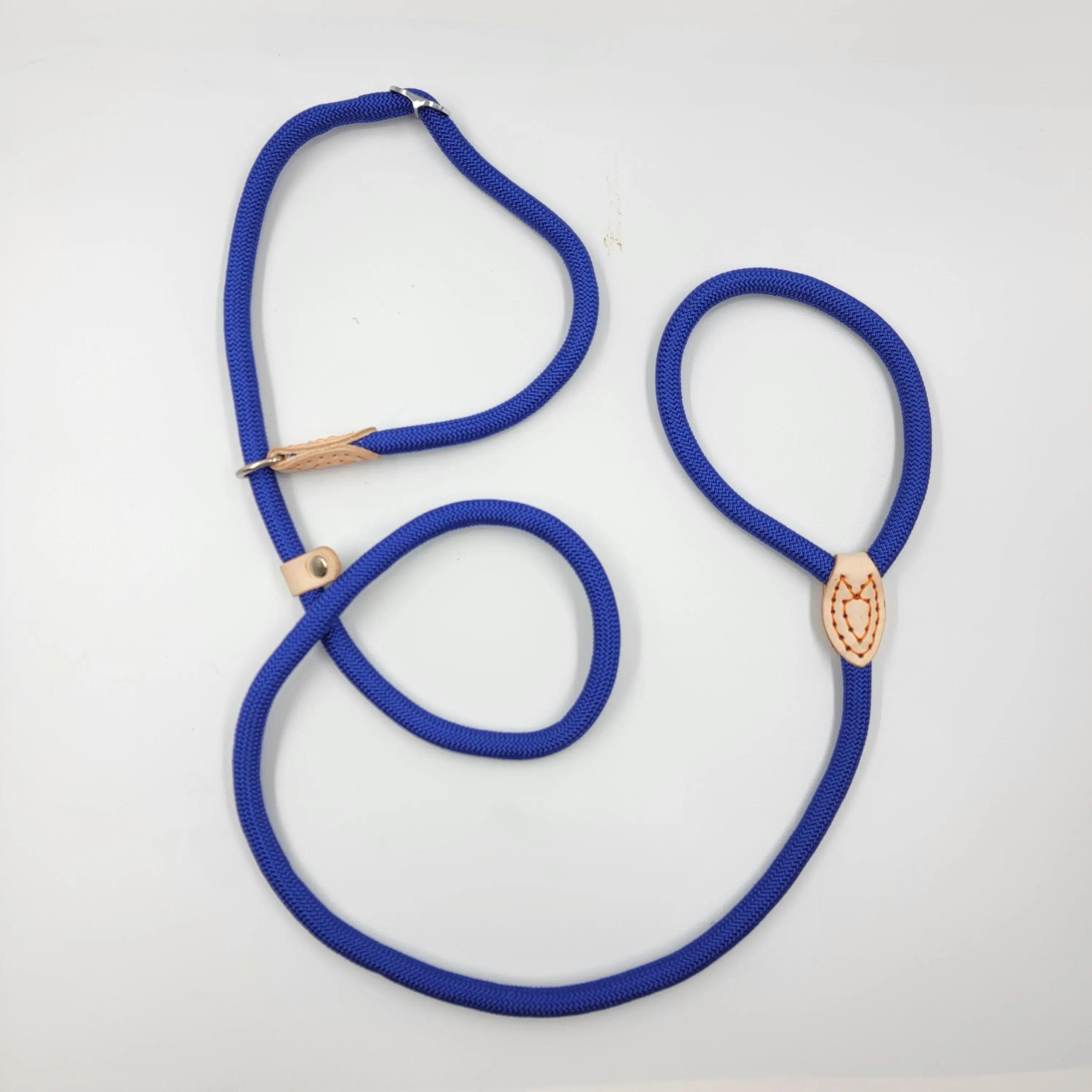 FluffyPaw 4 Ft. Quick Slide P-style Dog Leash Blue