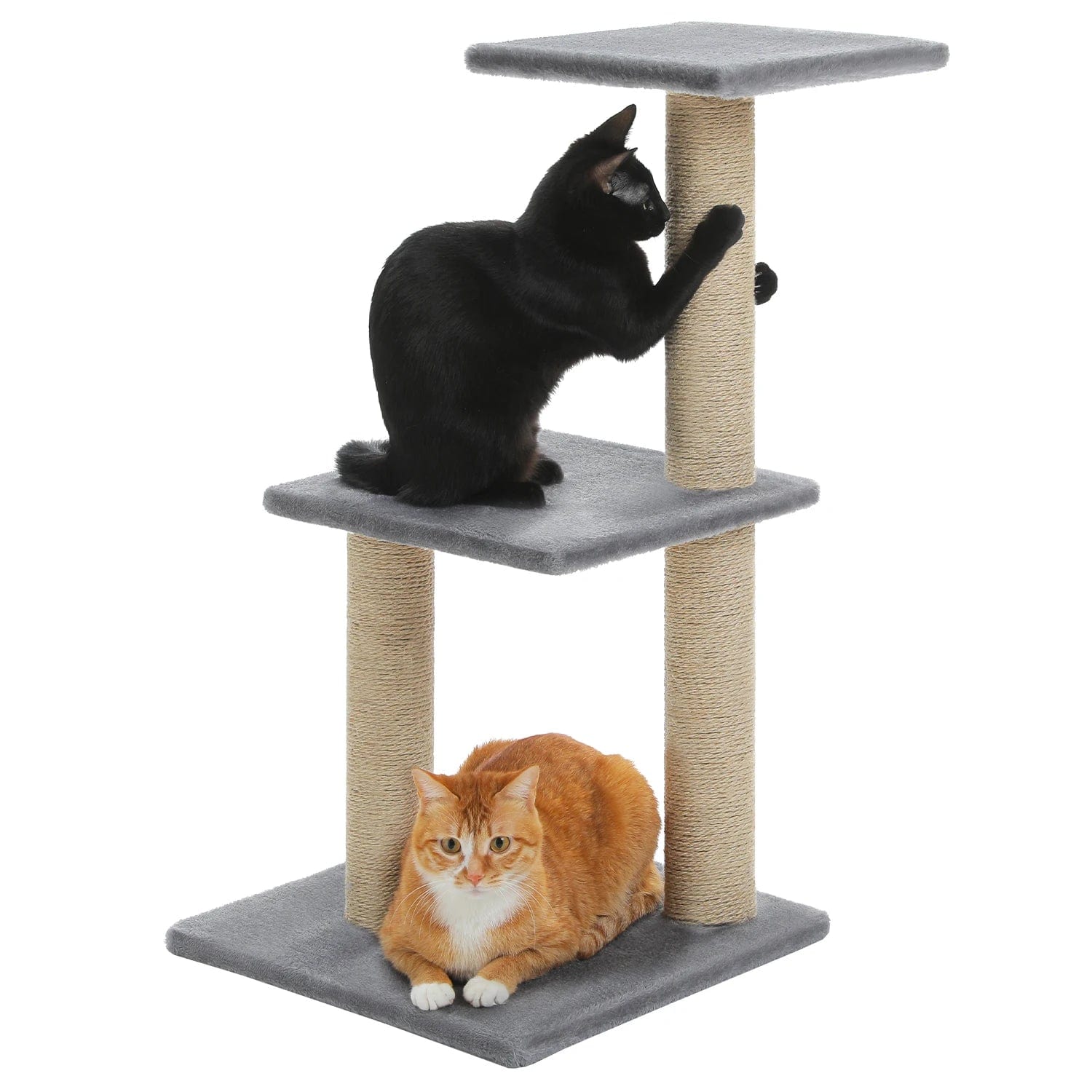 FluffyPaw Cat Tree Cat Tower for Indoor Cats 2 Styles Cat Activity Tree with Cat Scratching Posts Big Hammock and Removable Top Perch Grey Ys1810014-H (29)