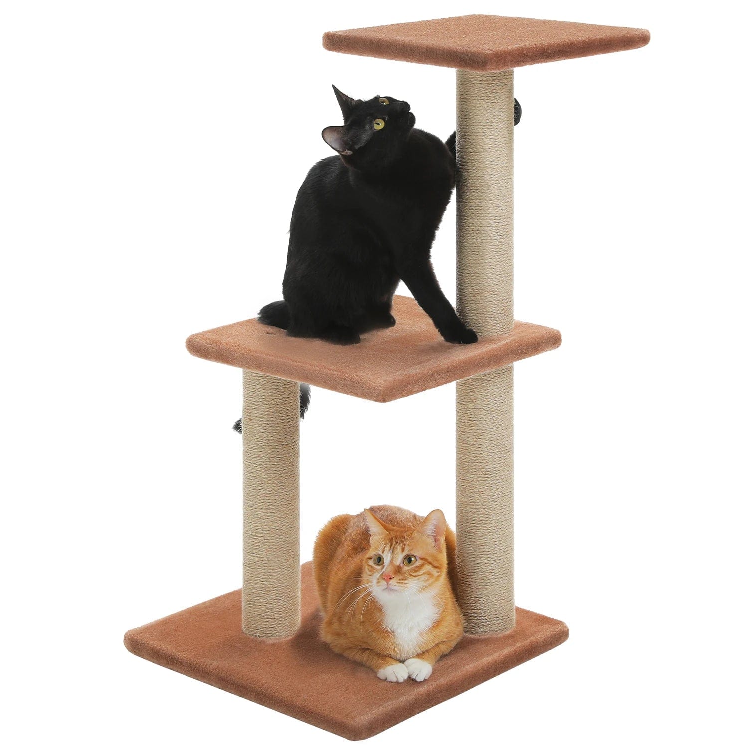 FluffyPaw Cat Tree Cat Tower for Indoor Cats 2 Styles Cat Activity Tree with Cat Scratching Posts Big Hammock and Removable Top Perch Grey Ys1810014-P (193)