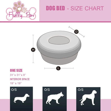 FluffyPaw Donut Plush Warm Pet Bed