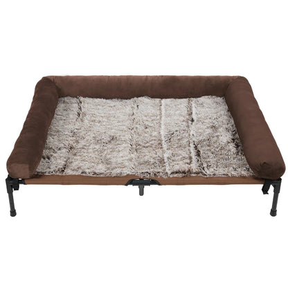 FluffyPaw Extra Large Elevated Dog Bed with Bolster – Cooling & Waterproof