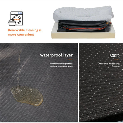 FluffyPaw Jumbo Orthopedic Memory Foam Dog Bed – Bolstered & Waterproof