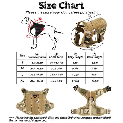 FluffyPaw Large Dog Harness and Leash Set for Medium & Large Dogs