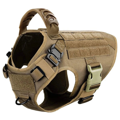 FluffyPaw Large Dog Harness and Leash Set for Medium & Large Dogs Brown Harness / S