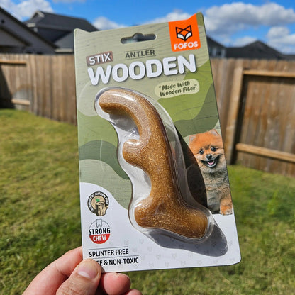 FluffyPaw Natural Wooden Dog Chew Toys Set