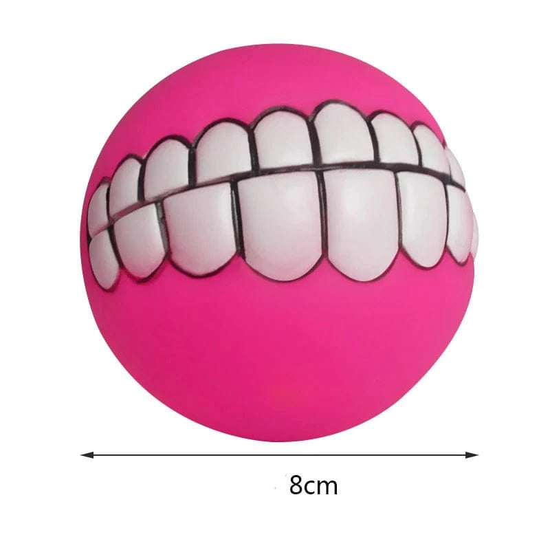 FluffyPaw Silicone Squeaky Dog Chew Toy – Interactive Puppy Ball