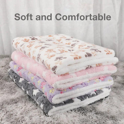 FluffyPaw Soft Flannel Thickened Fleece Blanket Pad