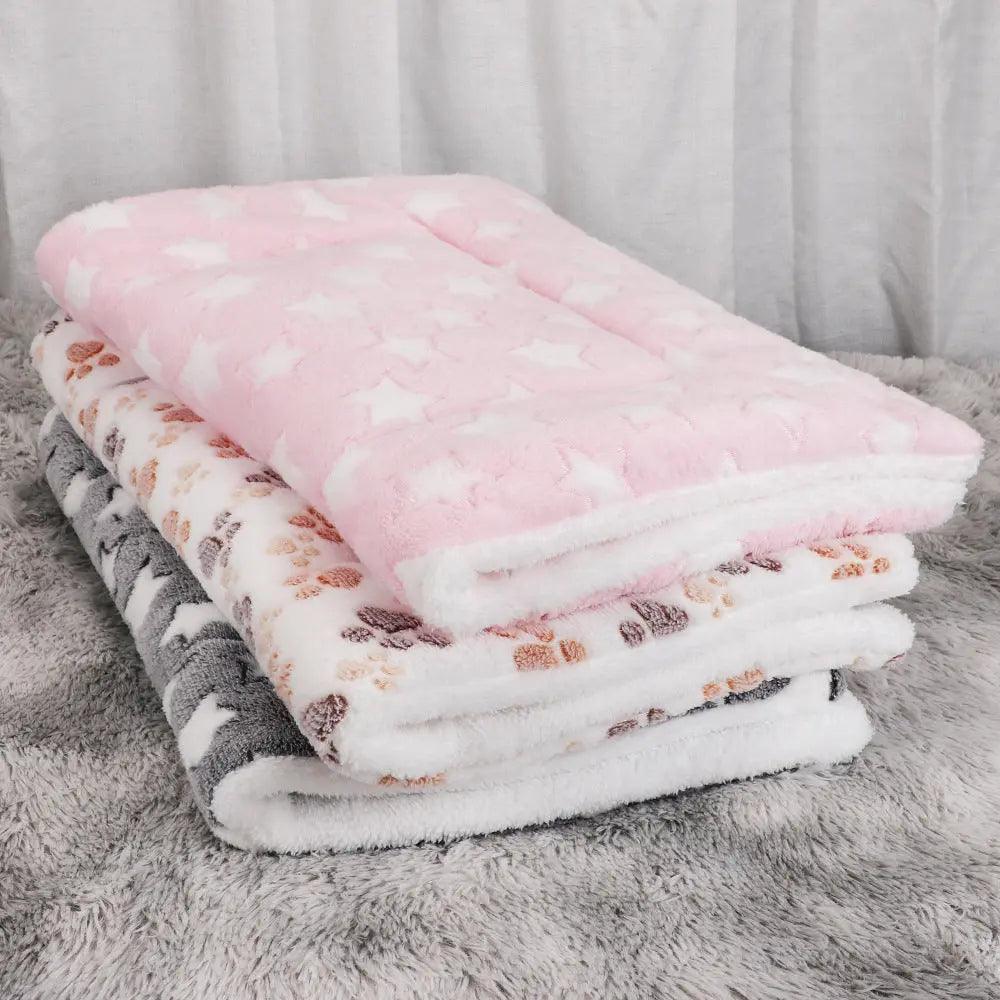 FluffyPaw Soft Flannel Thickened Fleece Blanket Pad