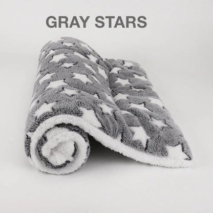FluffyPaw Soft Flannel Thickened Fleece Blanket Pad Gray