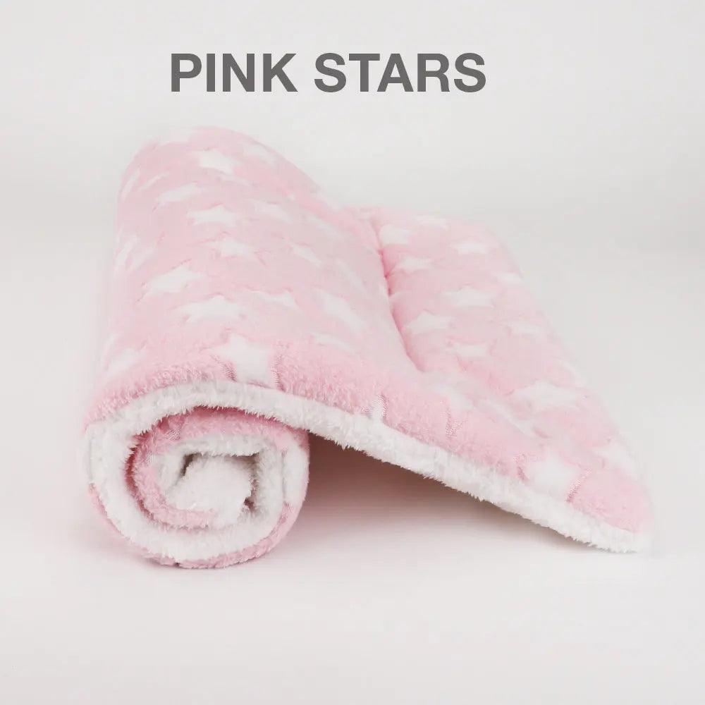FluffyPaw Soft Flannel Thickened Fleece Blanket Pad Pink