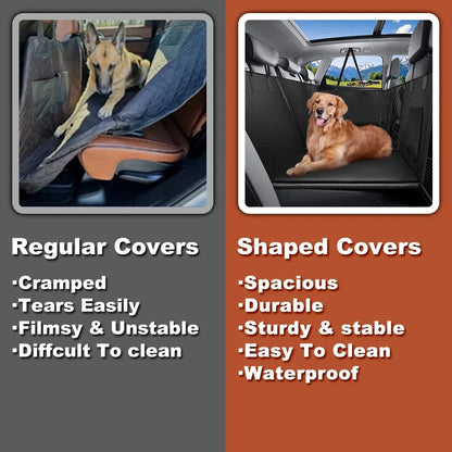 FluffyPaw Waterproof Dog Car Seat Cover – Rear Seat Protector