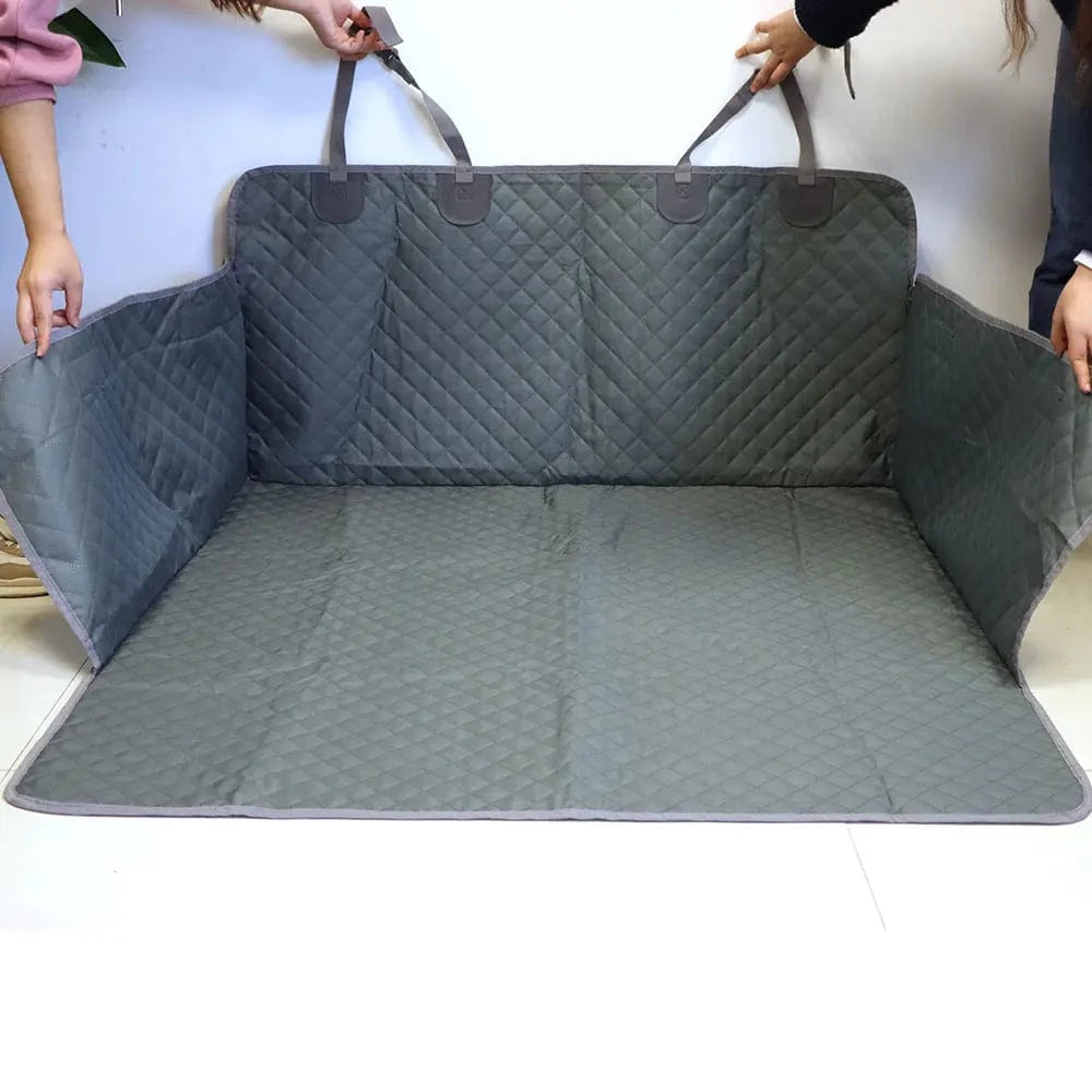 FluffyPaw Waterproof Dog Car Seat Cover & Trunk Mat – SUV Cargo Liner Gray / 105X155Cm