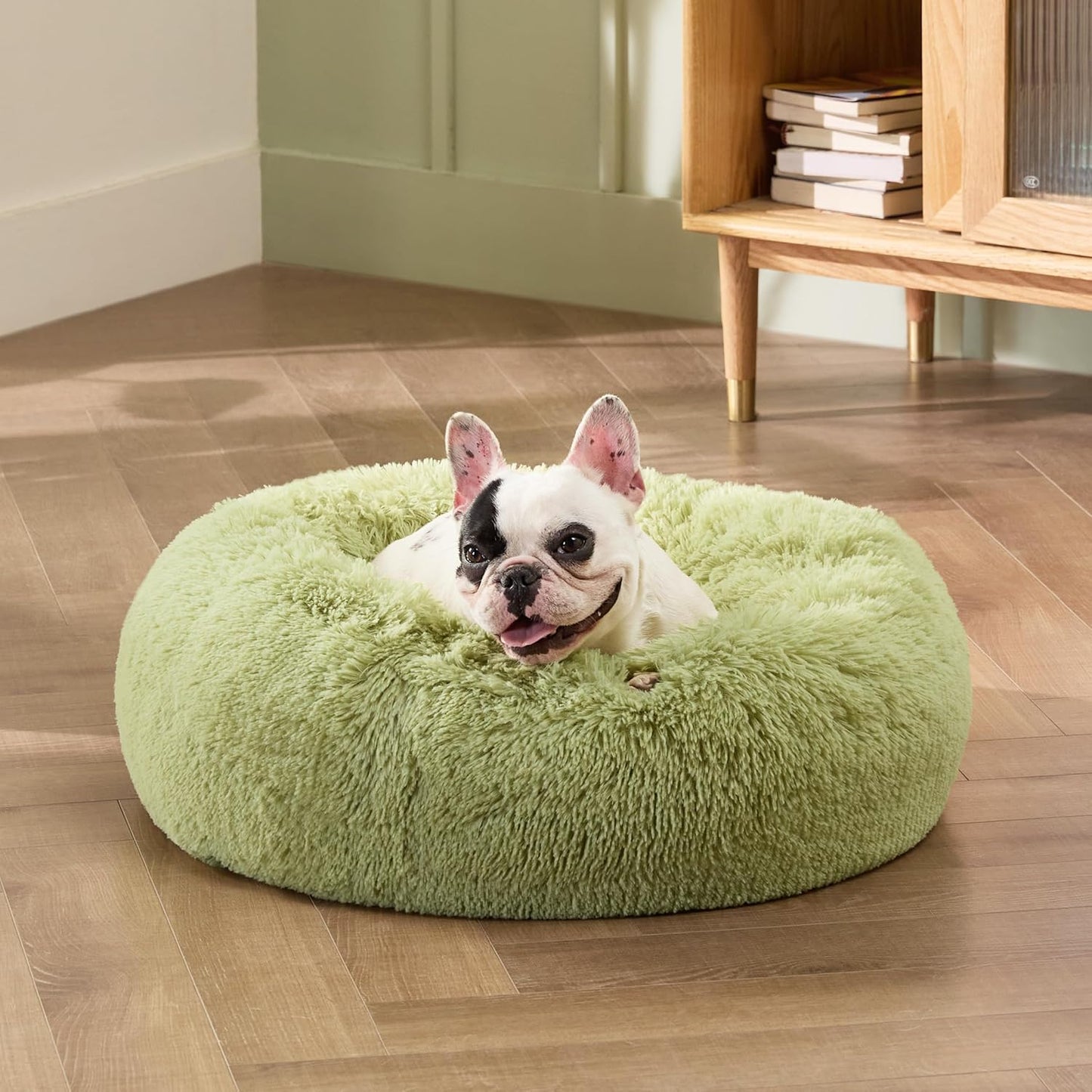 Fluffy Calming Donut Dog Bed