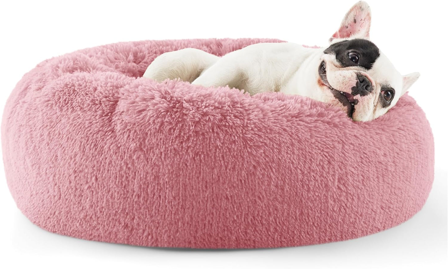 Fluffy Calming Donut Dog Bed